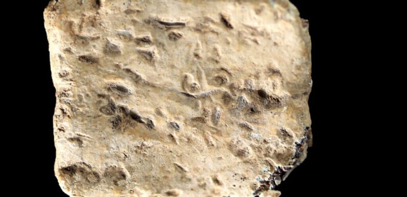 Markings on 3,200-year-old 'curse tablet' may be earliest name of God